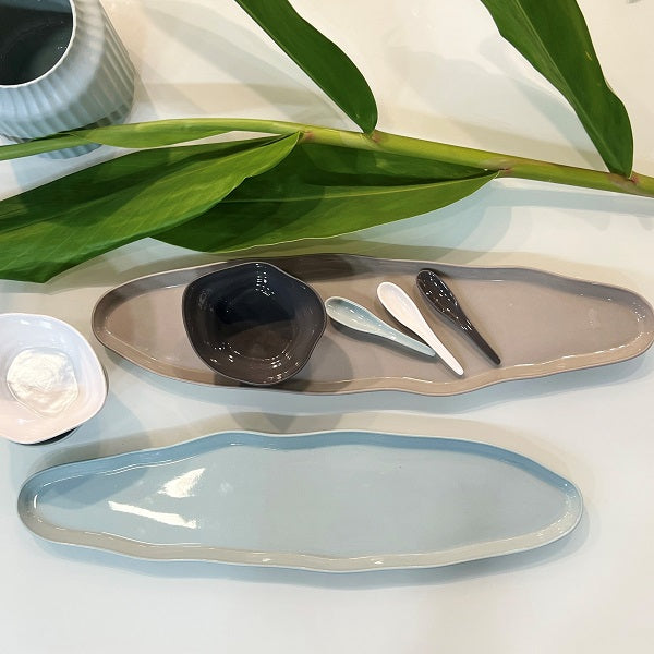 Serving Tray Oval Flax