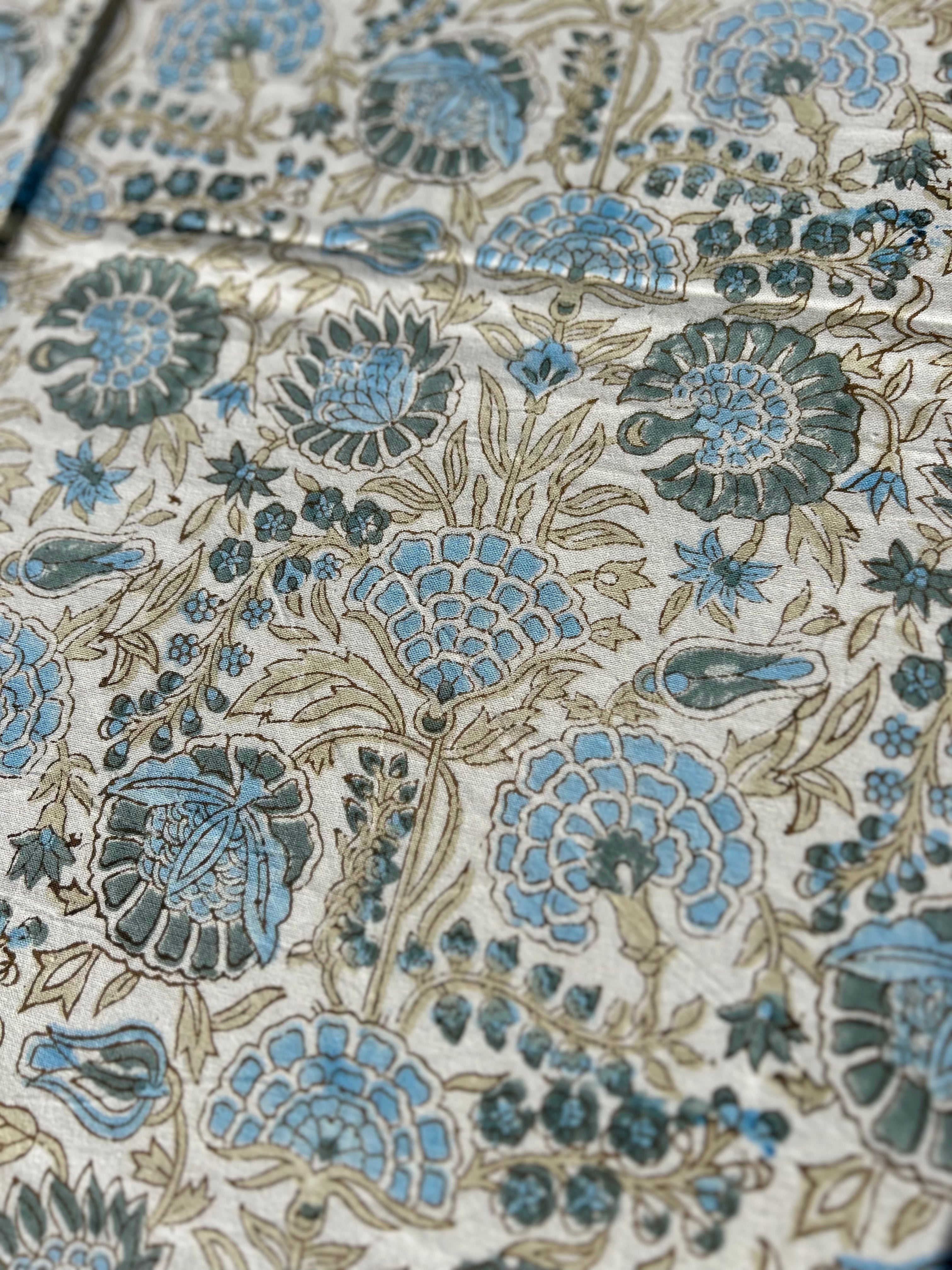 Block Printed Table Cloth 150 x 220cm Camilla