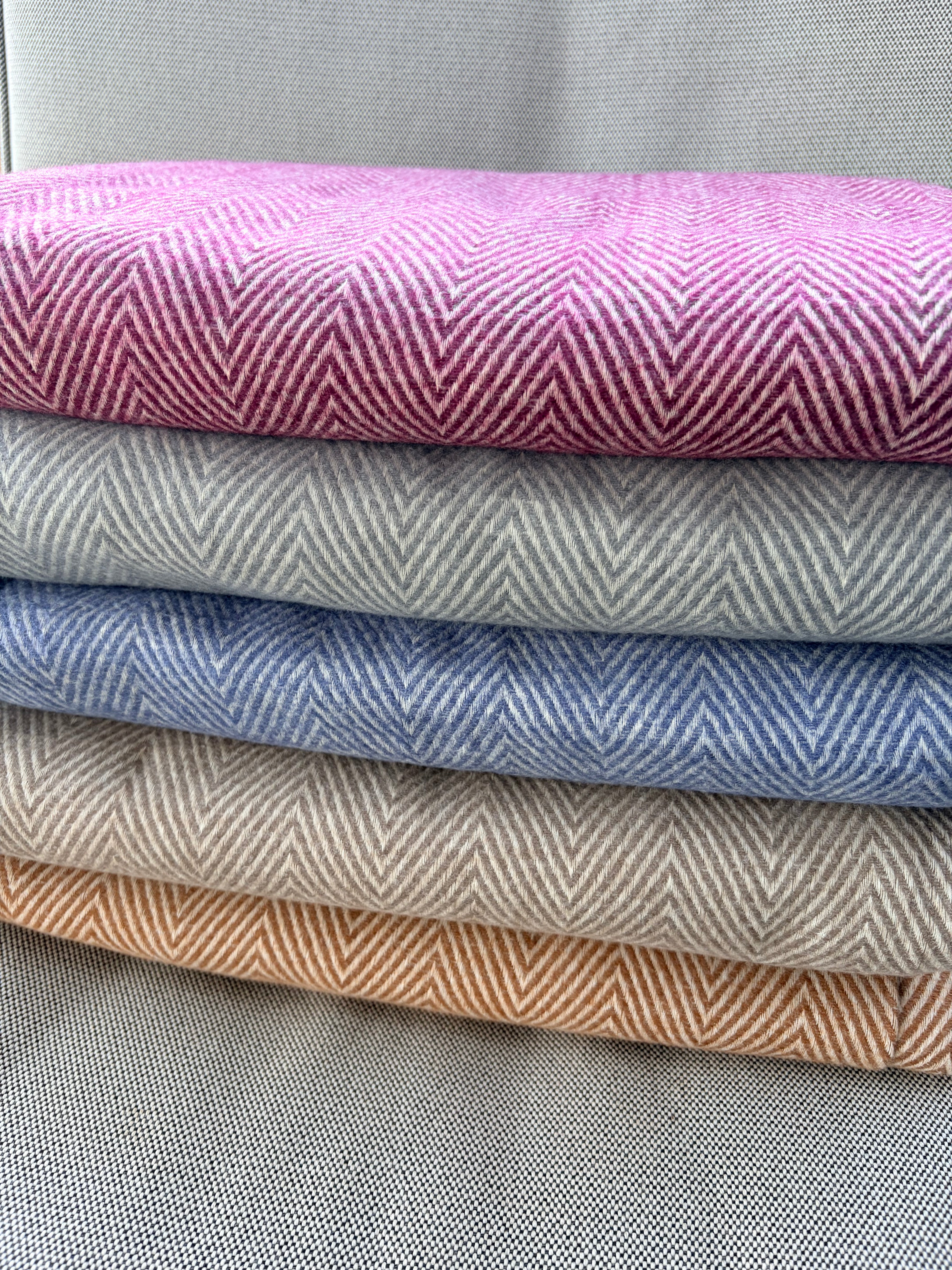 Throw Cashmere Herringbone