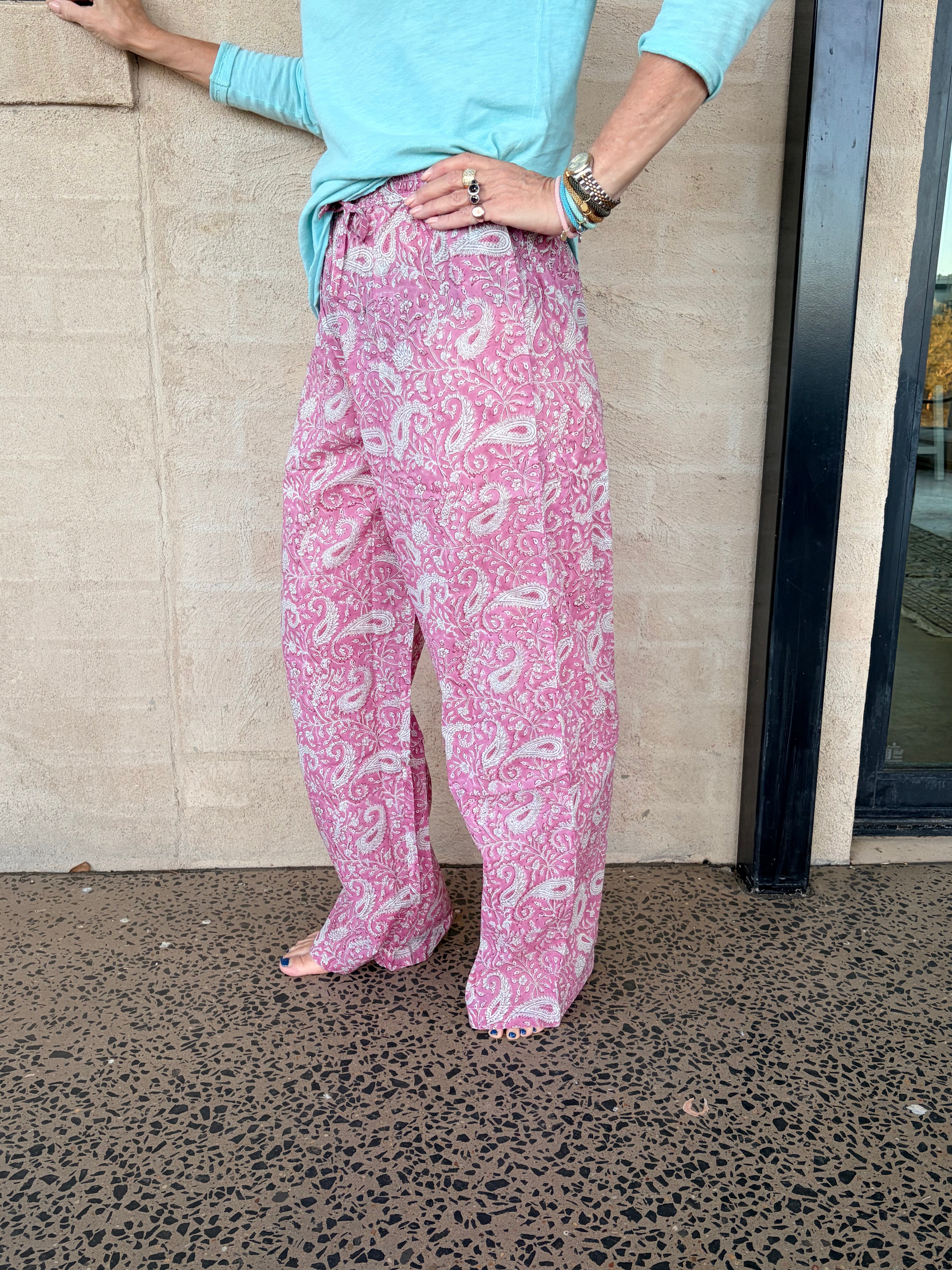 Slumber Pants Pink Paisley