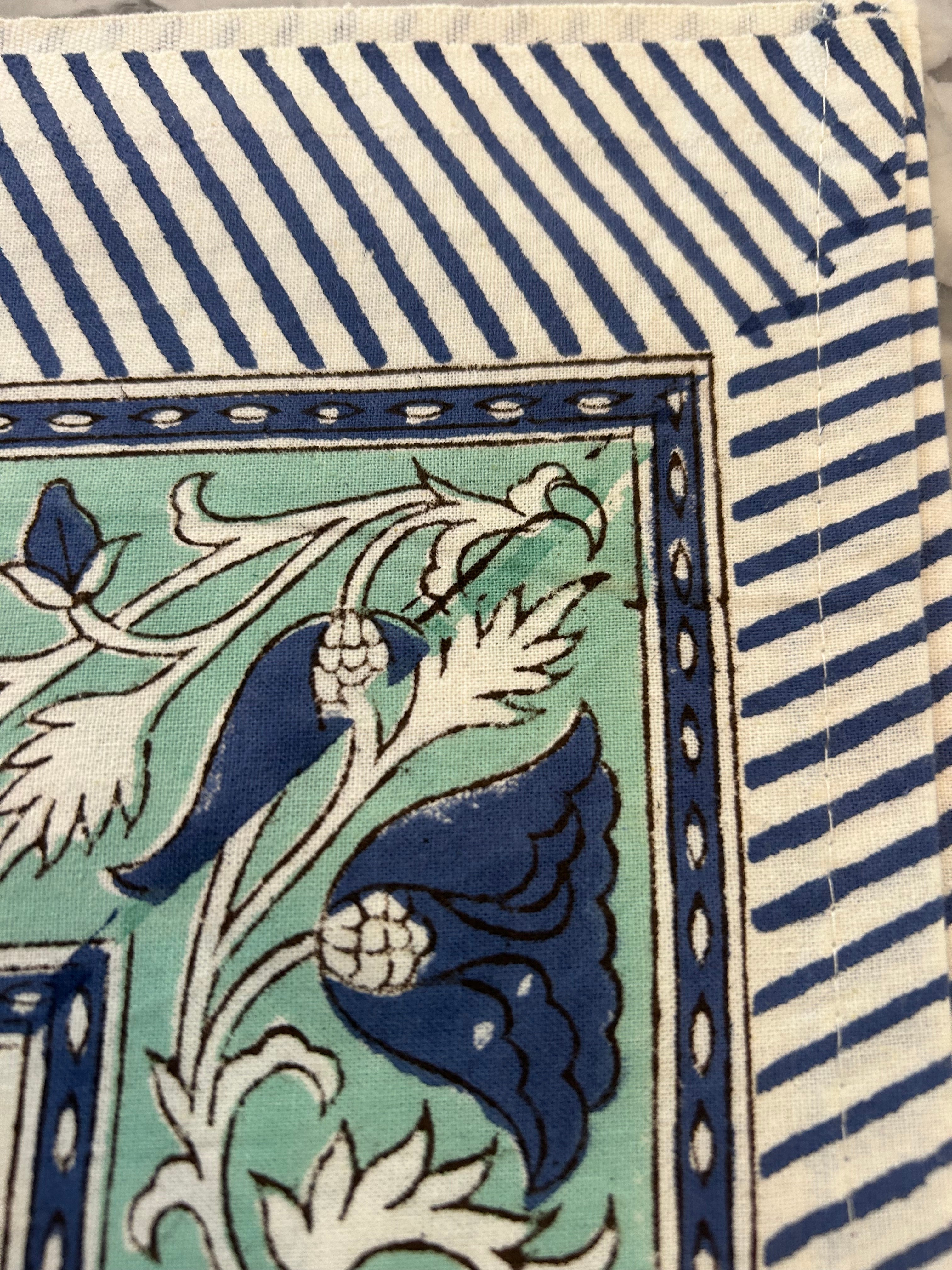 Block Printed Table Cloth 150 x 220cm Edwina