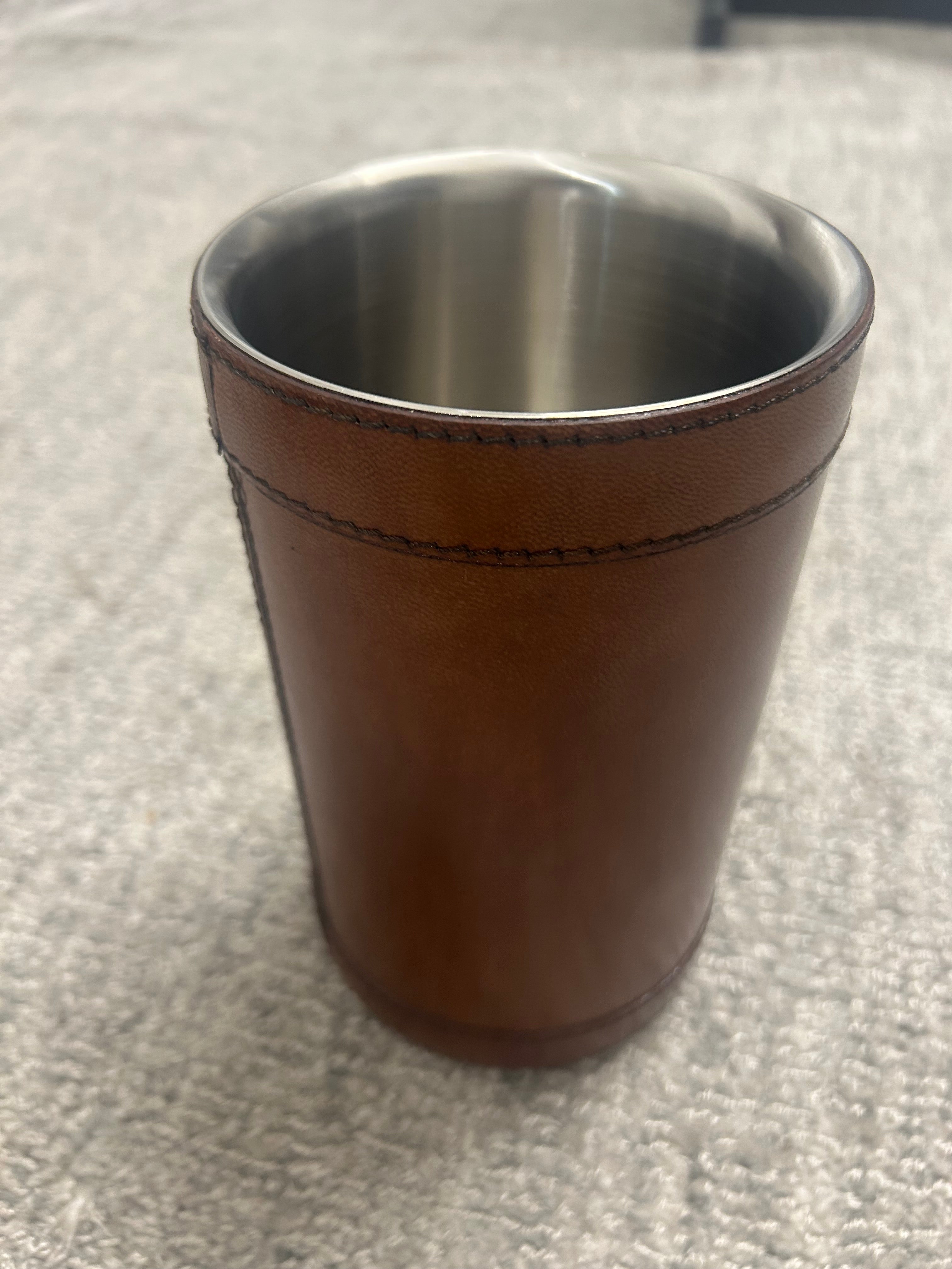 Leather wine chiller