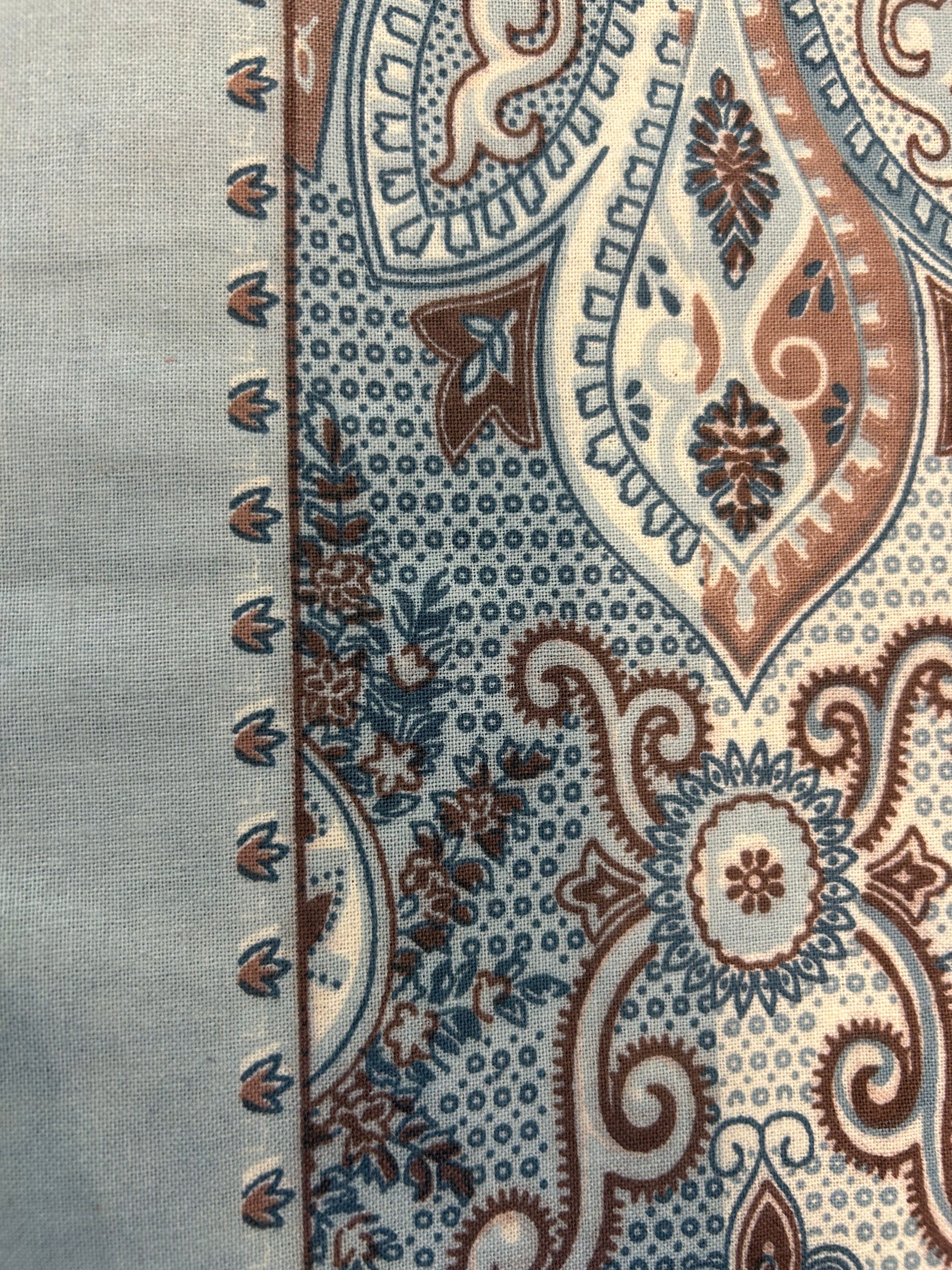 Block Print Pillow Cases Paisley Teal