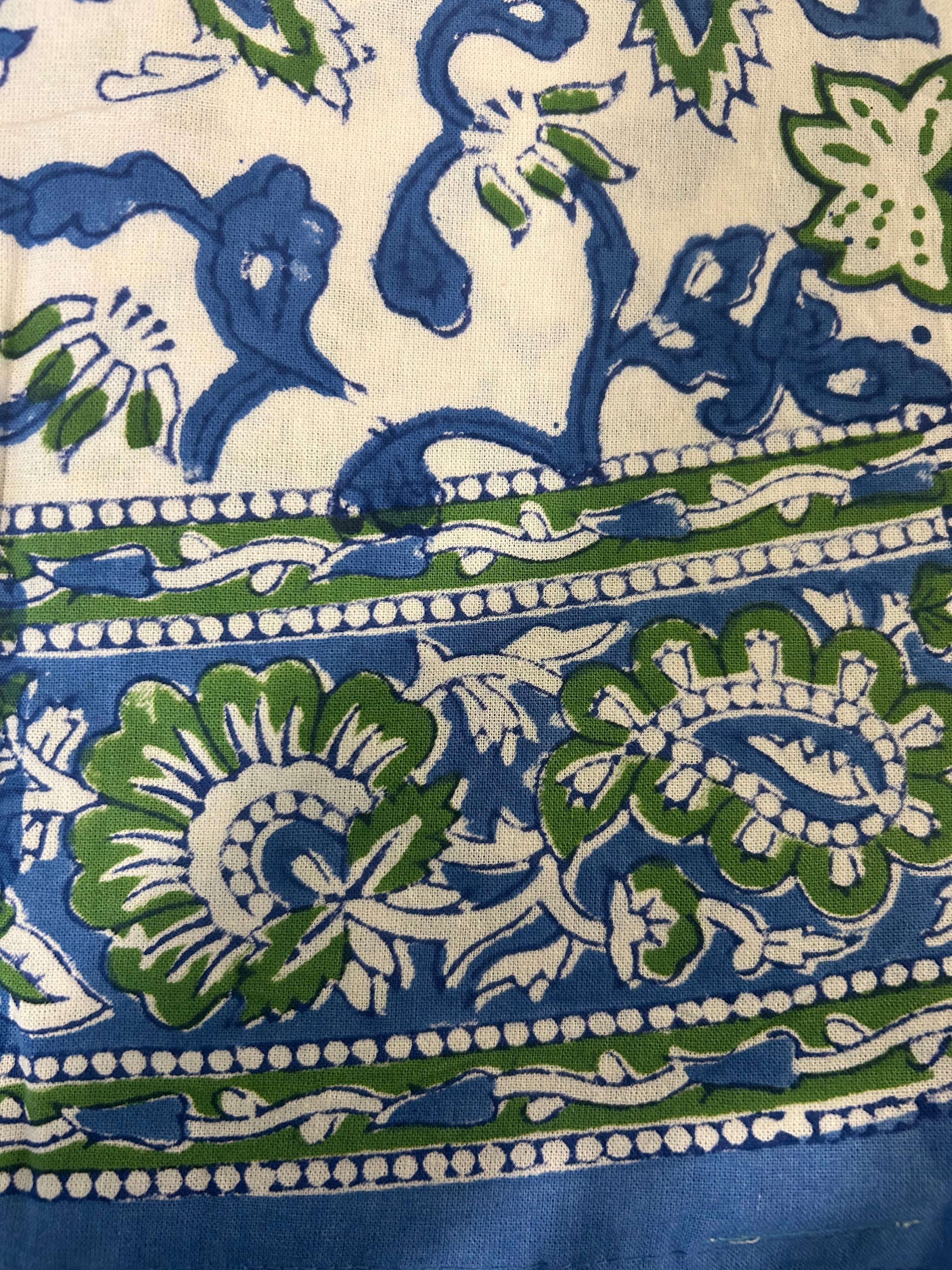 Block Printed Round Table Cloth Fiona 170cm