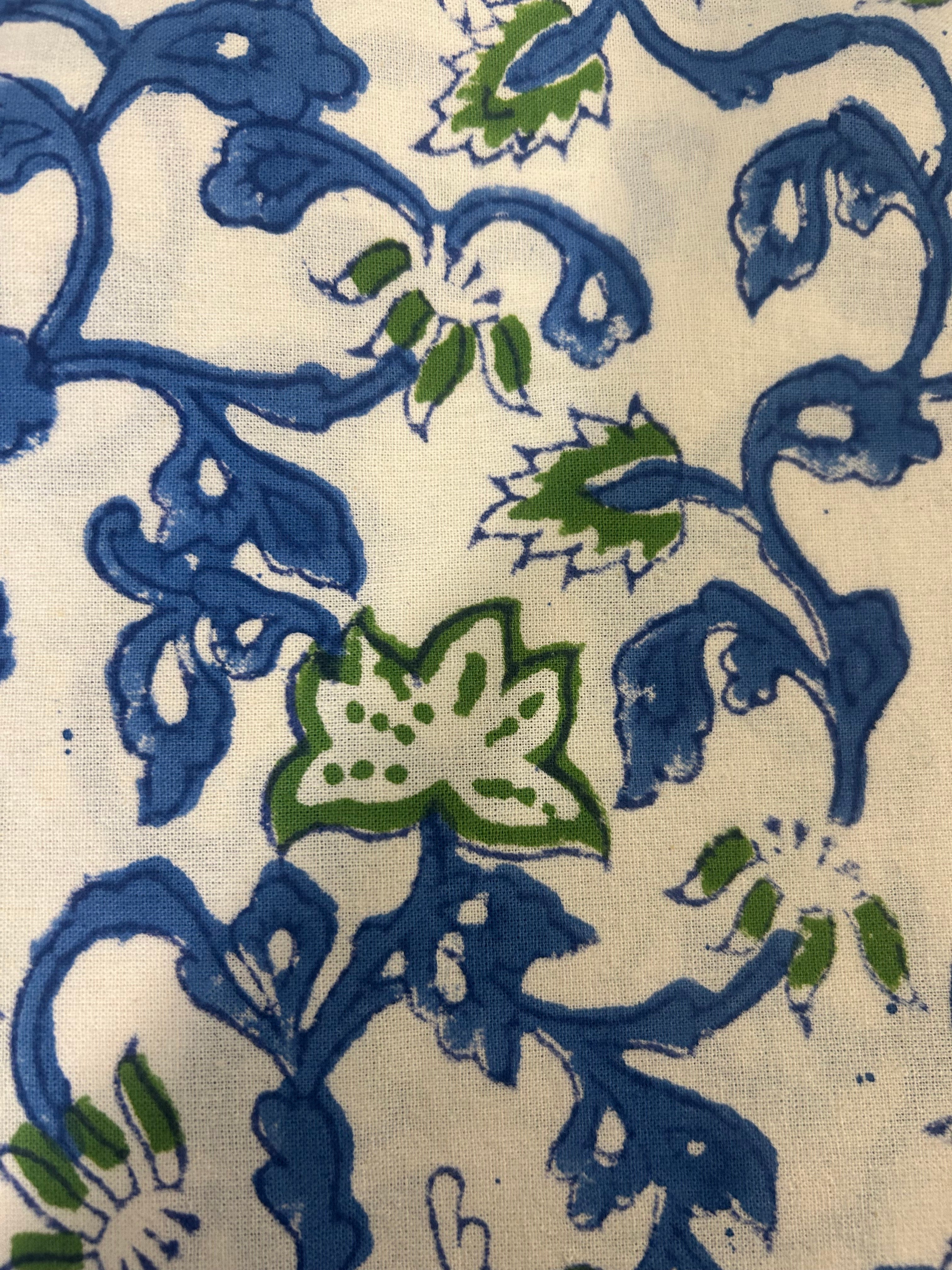Block Printed Round Table Cloth Fiona 170cm