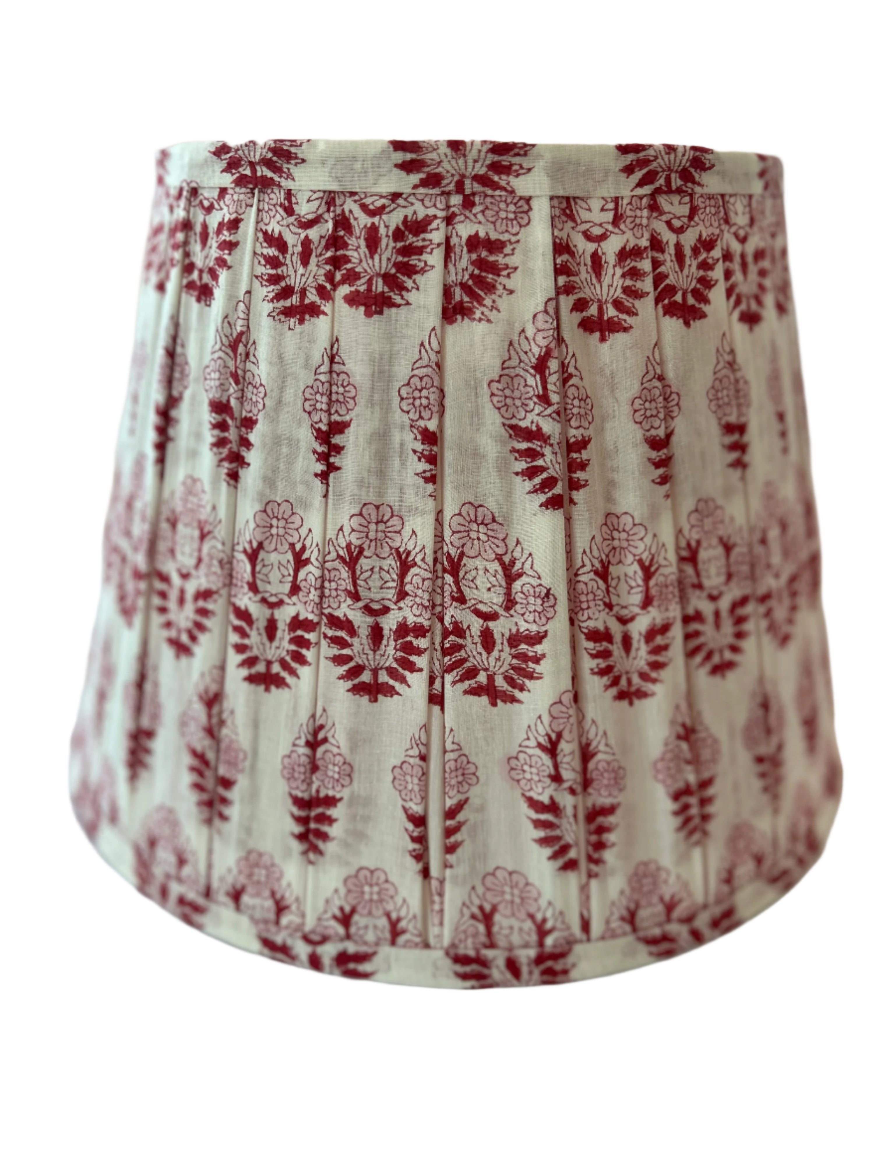 Lamp Shade Block Print Sundar Raspberry