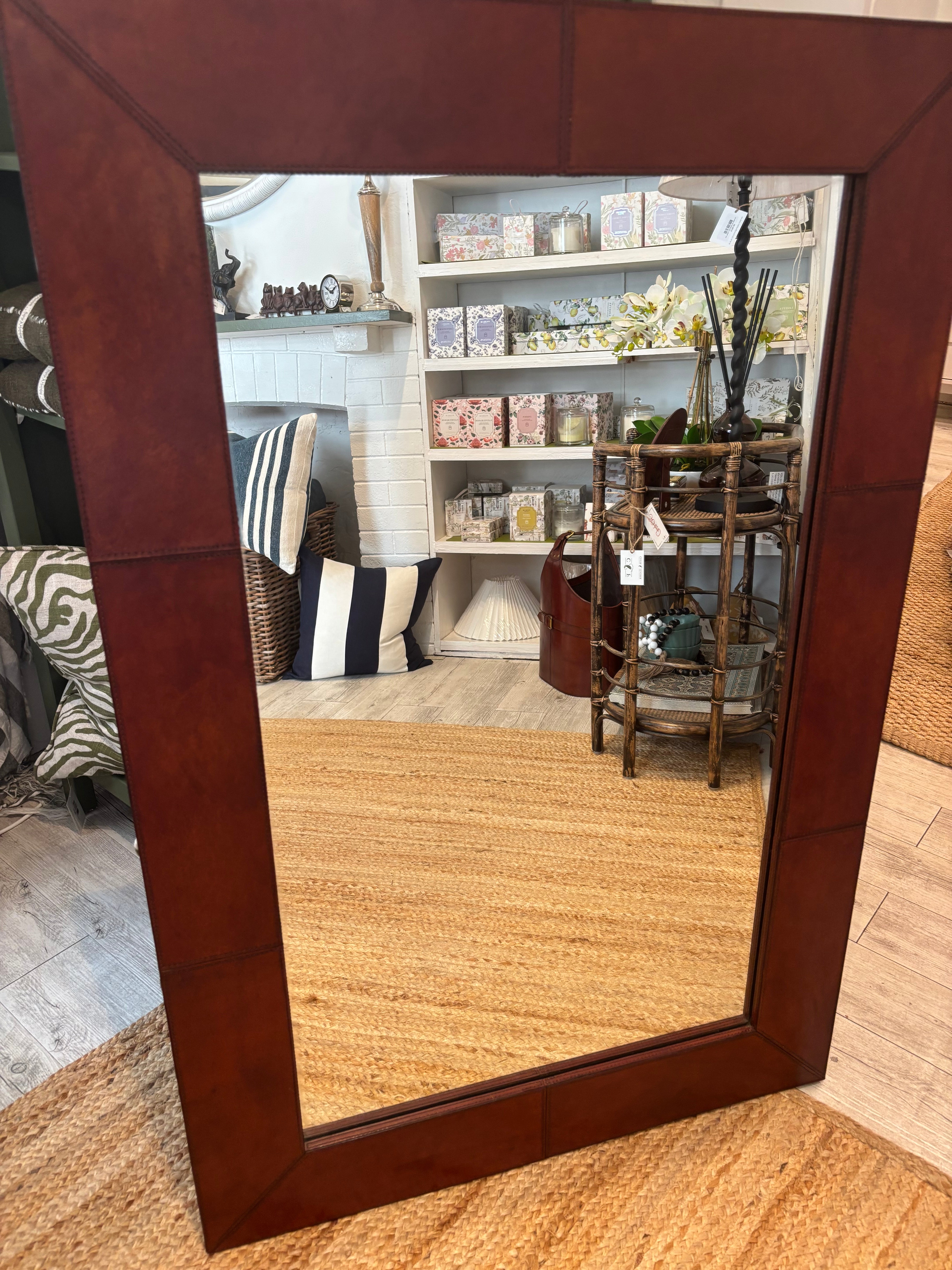 Leather Mirror