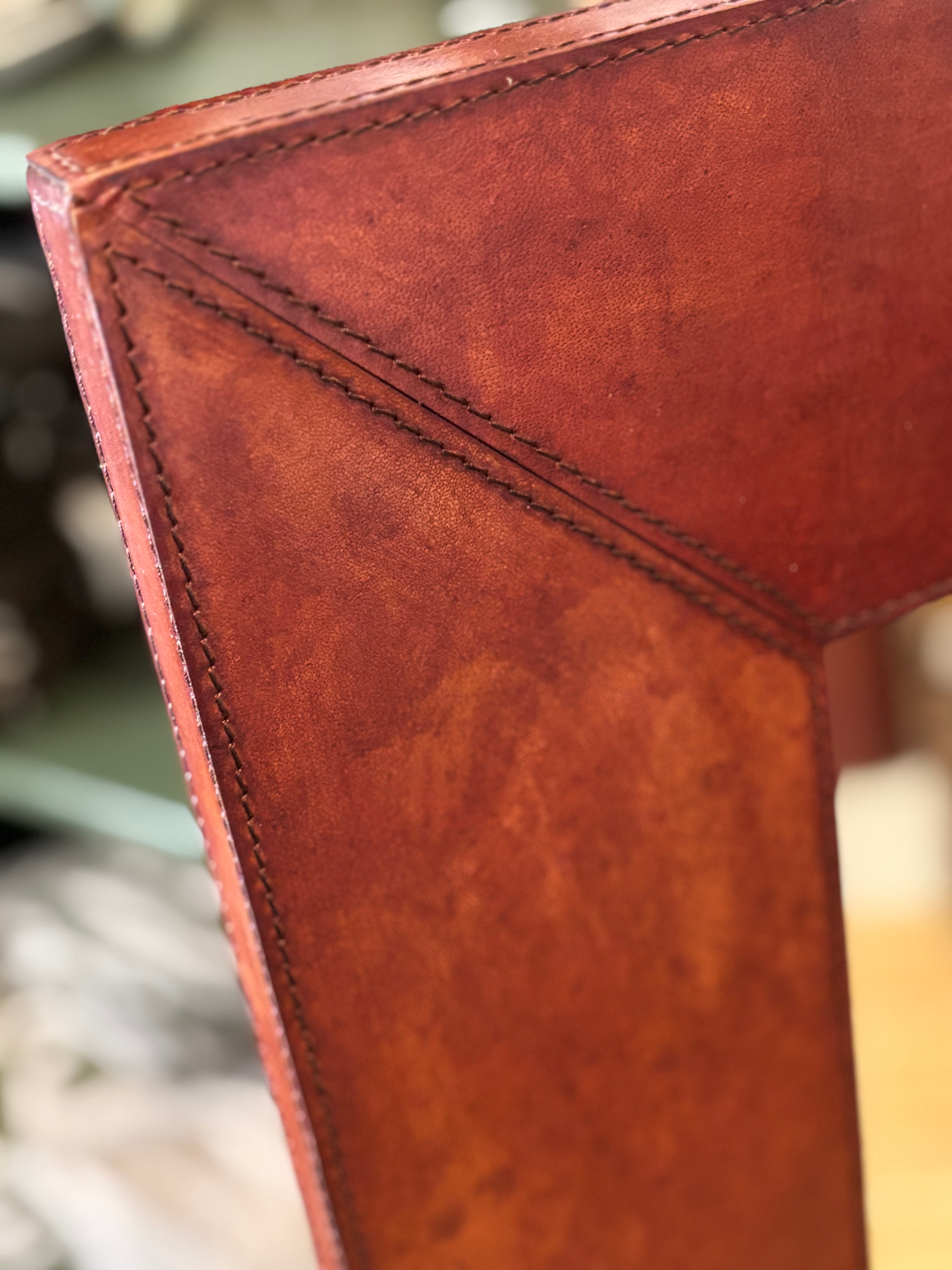 Wallace Leather Mirror  112x79cm