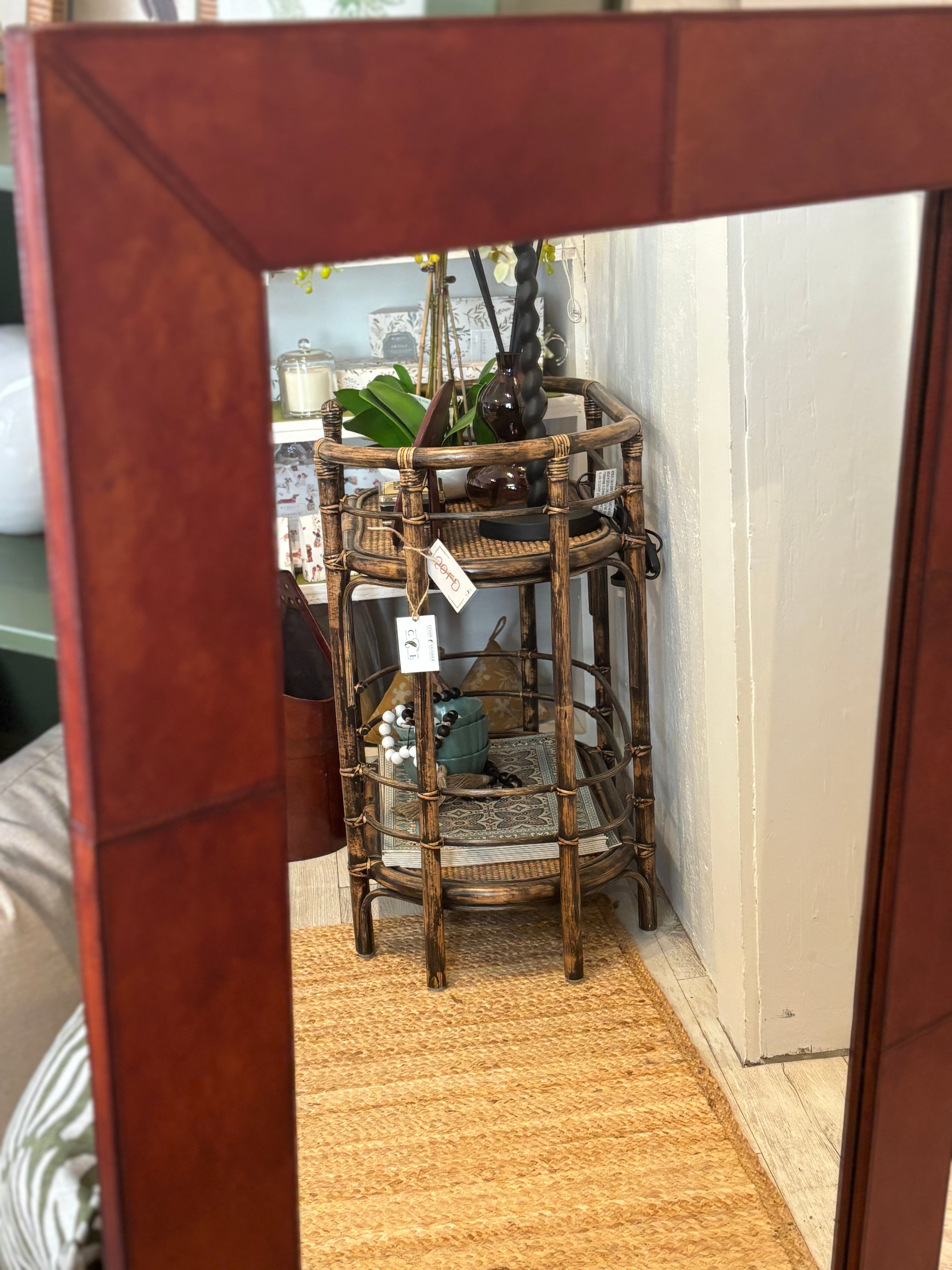 Wallace Leather Mirror  112x79cm