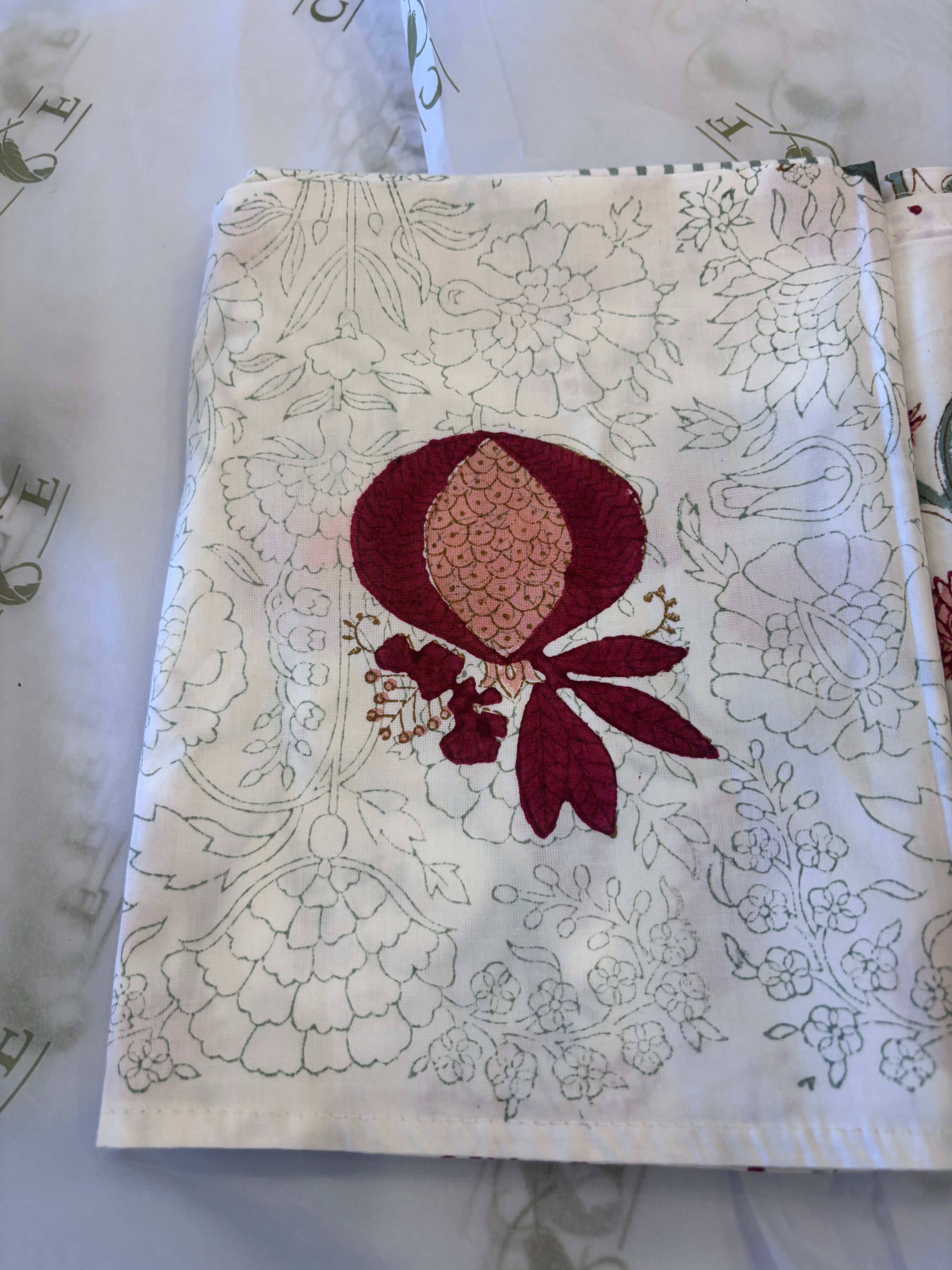 Pomegranate and floral Pillow Cases