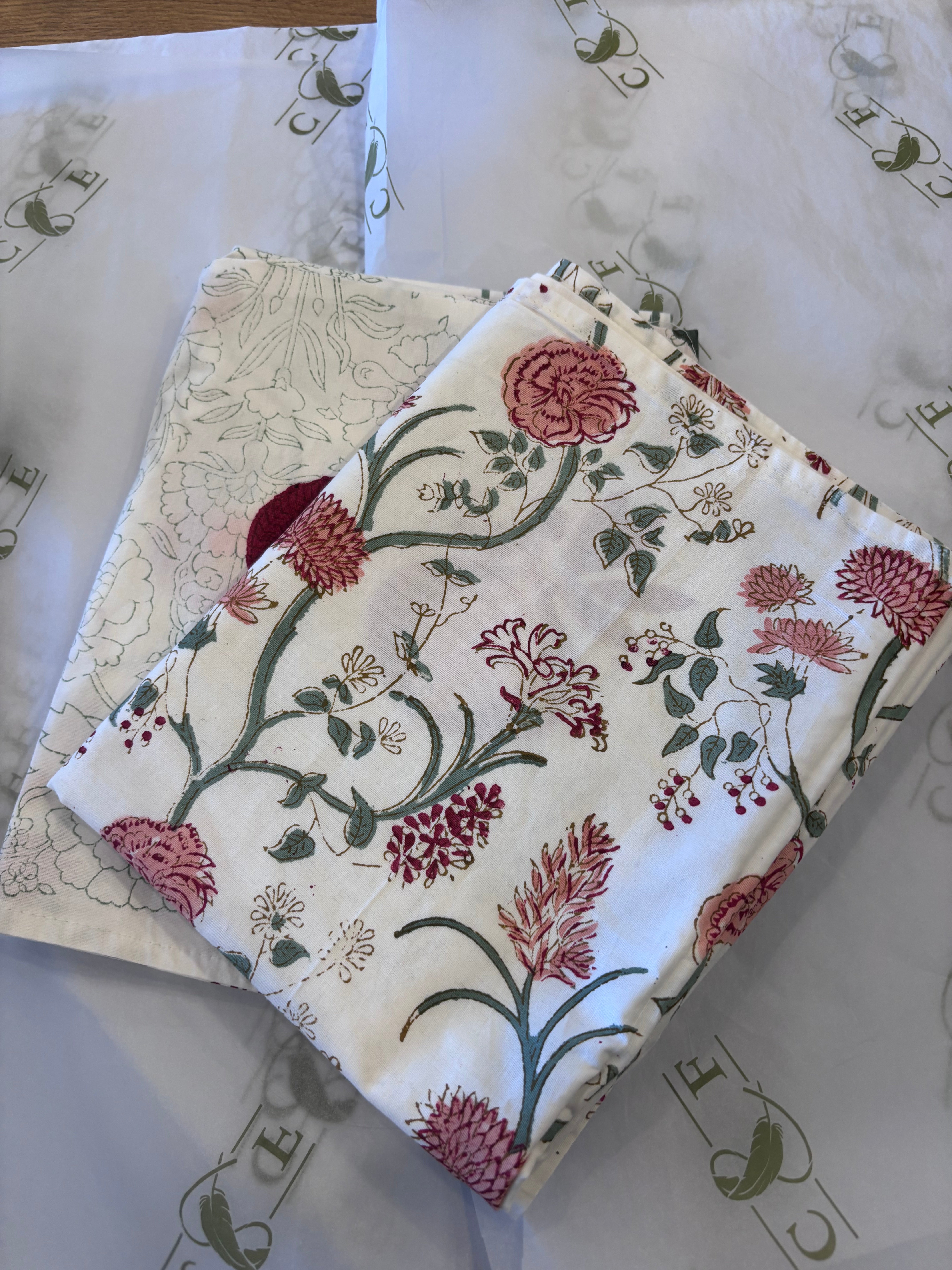 Pomegranate and floral Pillow Cases