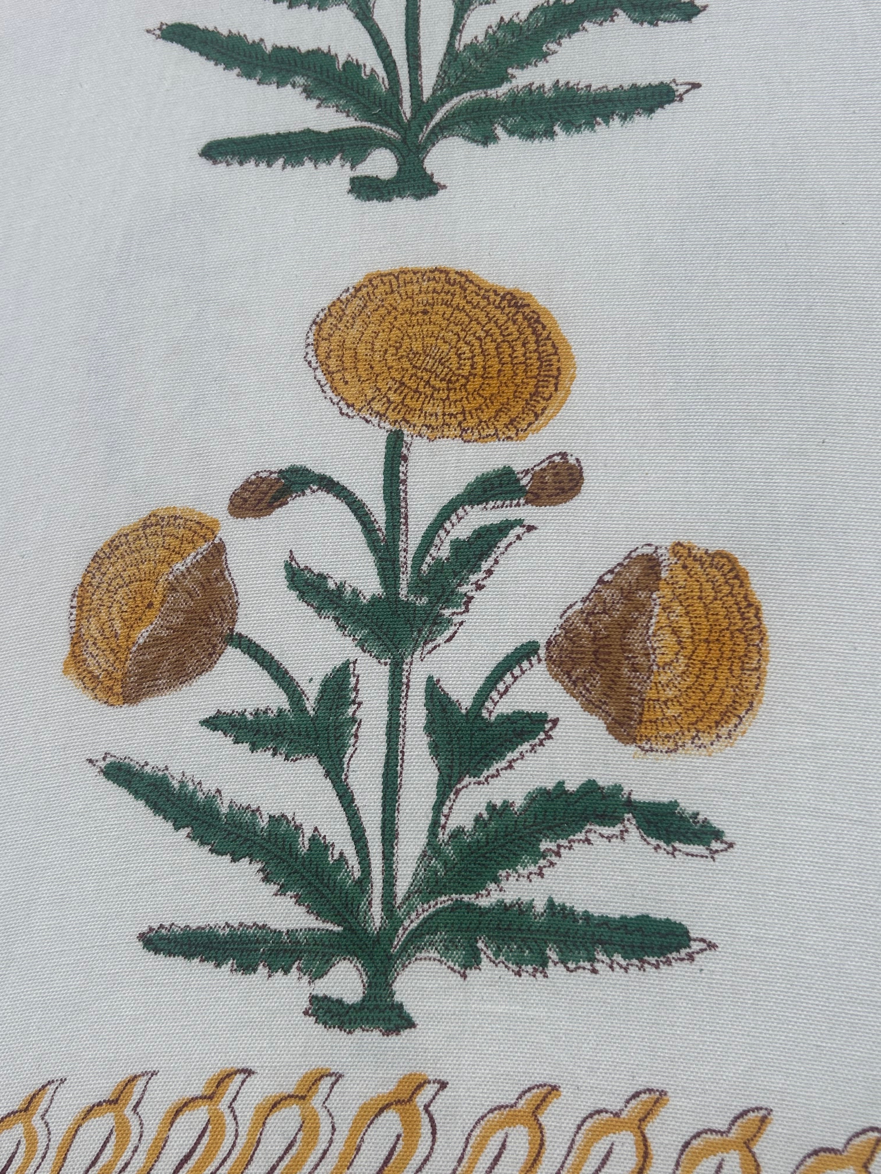 Garden Umbrella Block Print Canvas