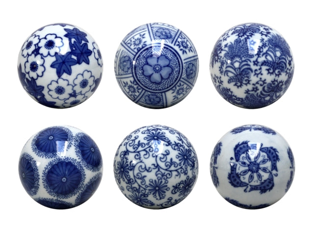 Decor Ball Blue and White Assorted