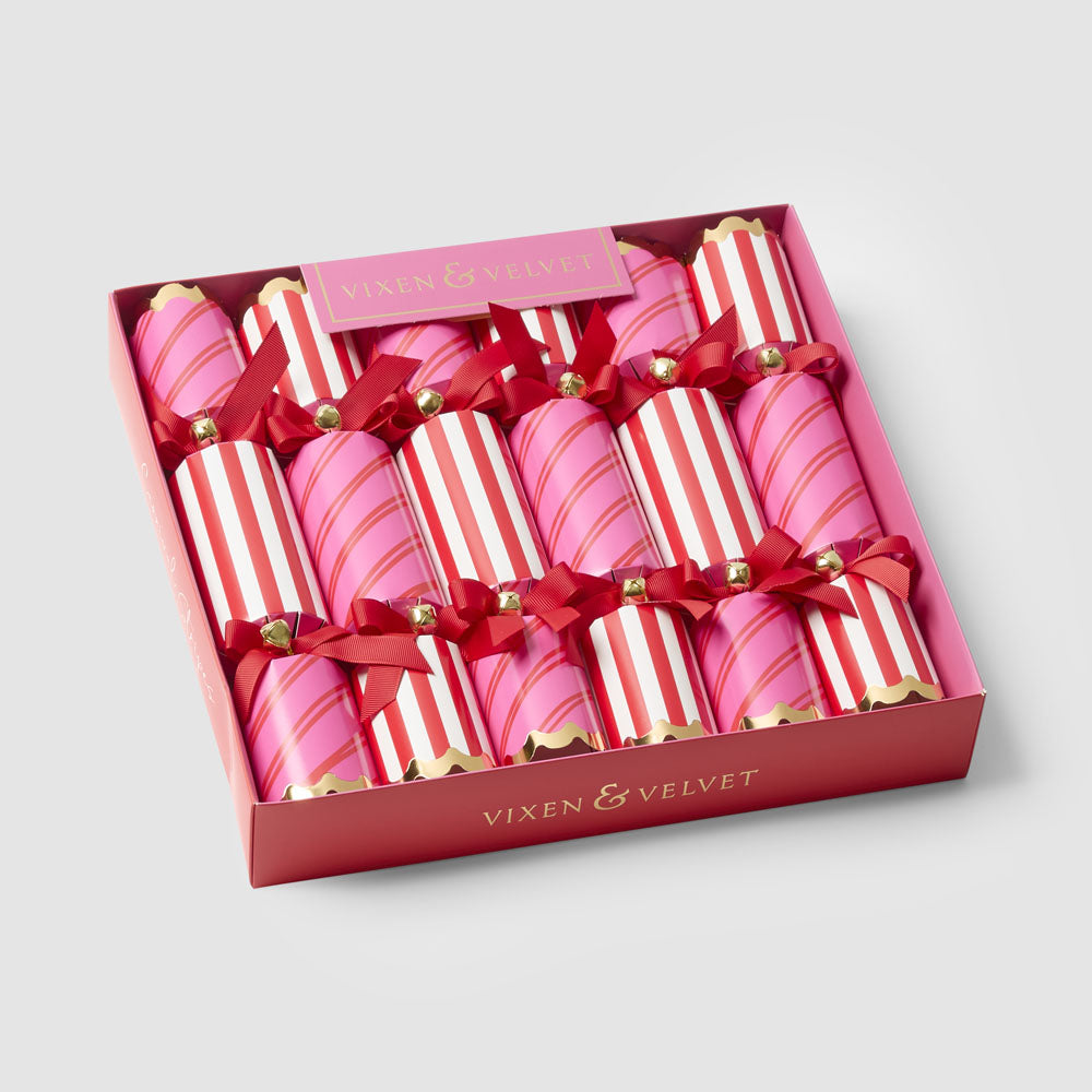 Christmas Bon Bon Stripe Pink & Red