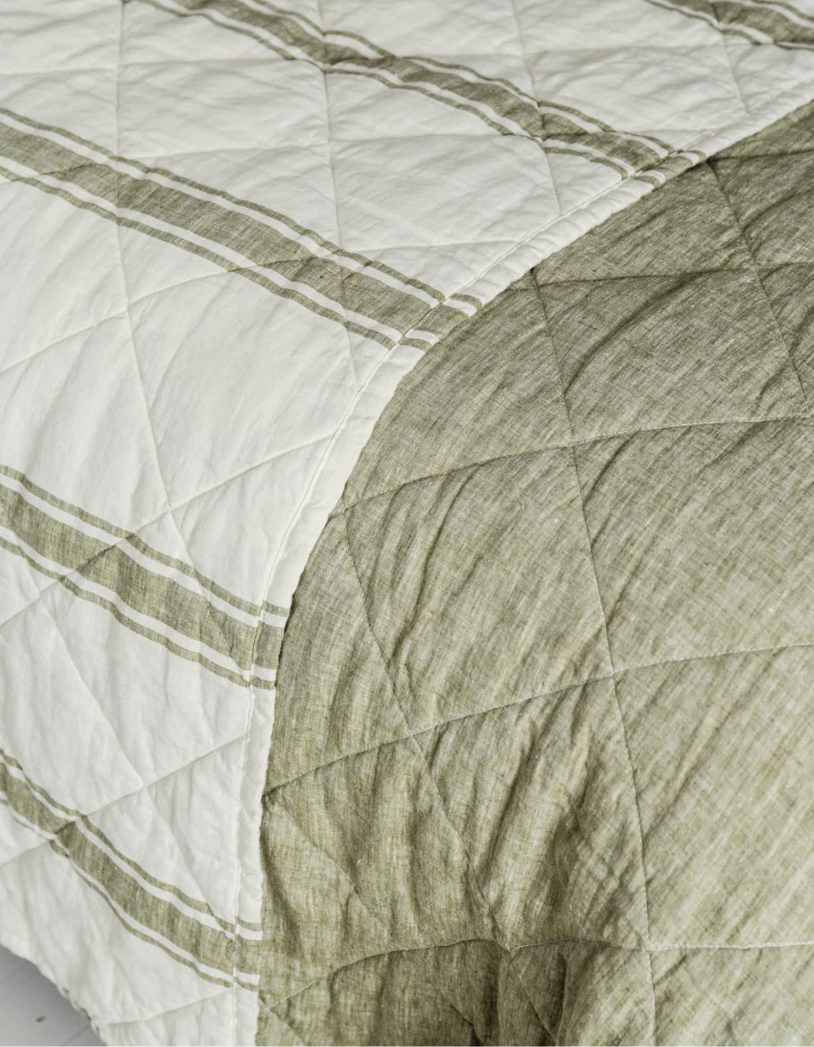 Salt Living Linen Quilt- King Kelp