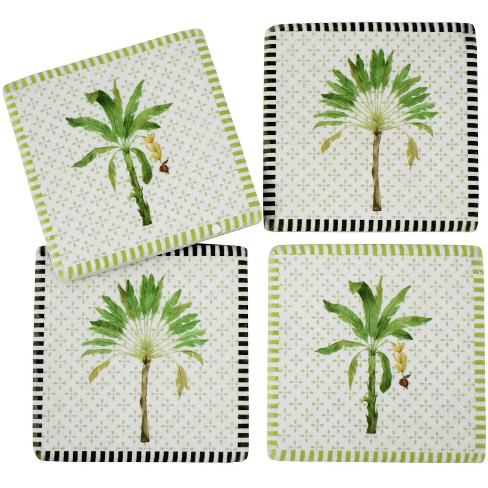 Coasters Tropical Palm Set/4