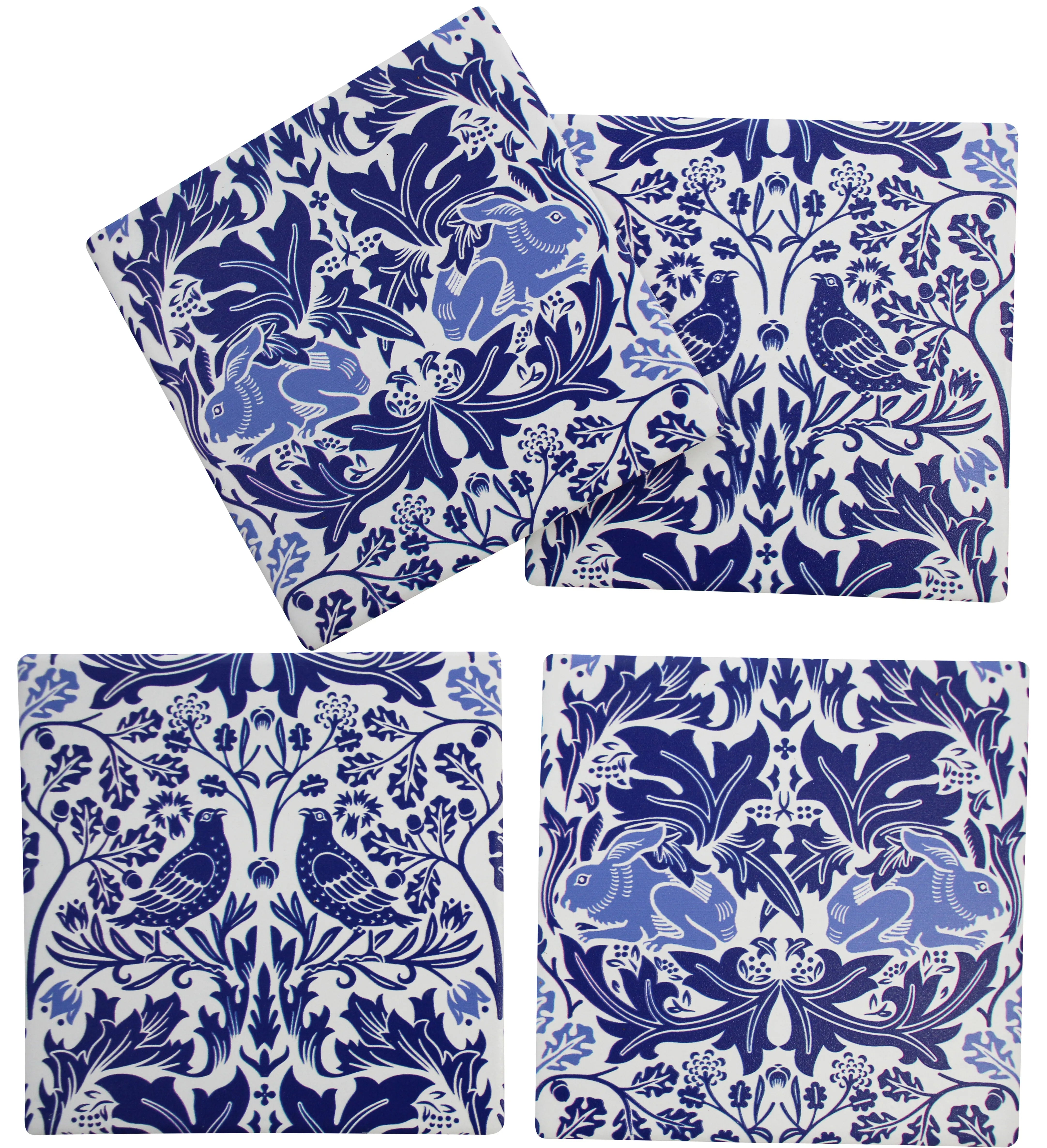 Coasters William Morris Bird+Rabbit Set/4