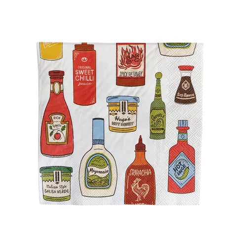 Napkins Condiments 20pk 3 Ply 33cm
