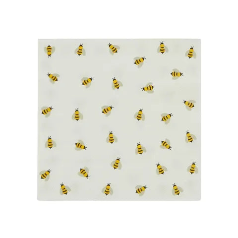 Pattern of bees on a white background