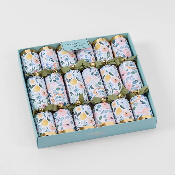 Christmas Bon Bon Blooming Floral Crackers (Set 6)