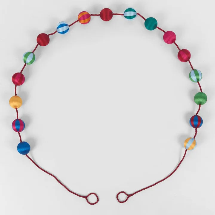 Silk Bauble Garland Multicolour