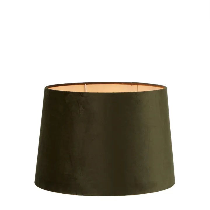 Olive green velvet drum lamp shade