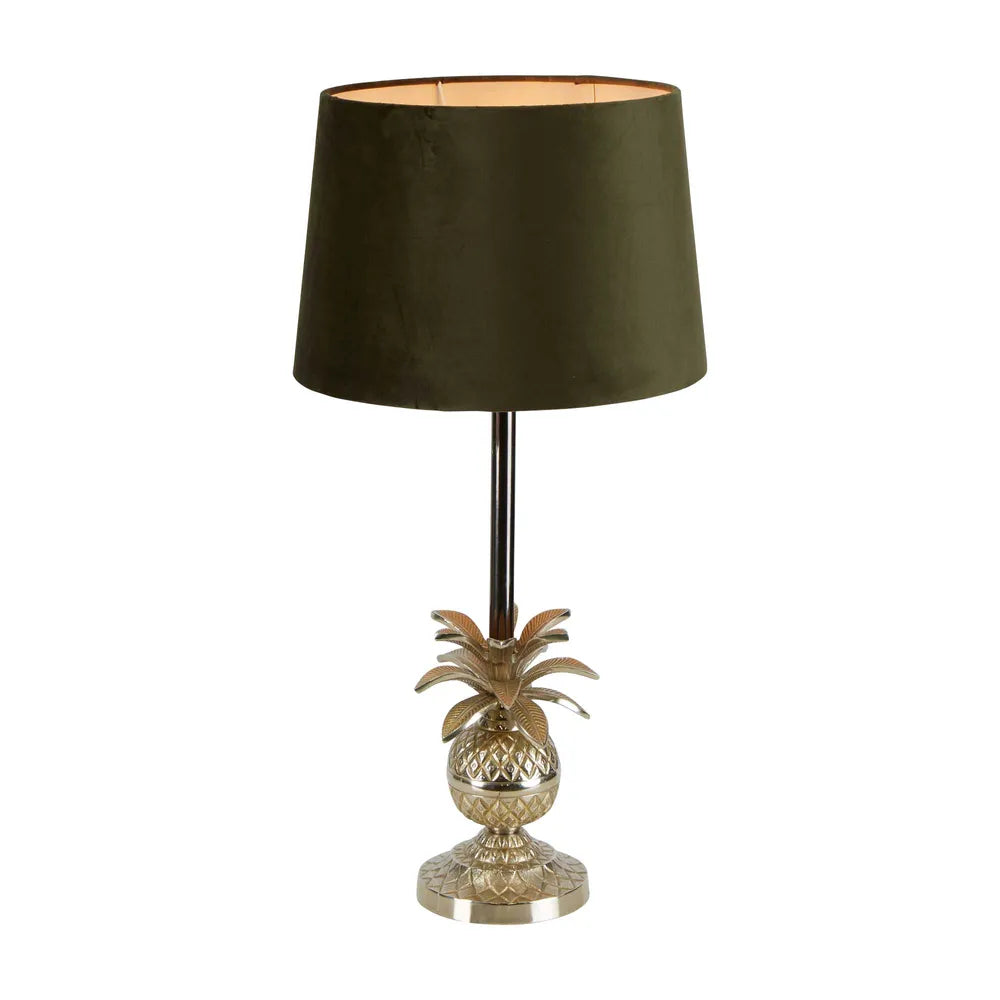 Velvet Drum Lamp Shade Medium Olive Green