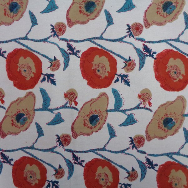 Round Table Cloth Teal Flower Open 180cm