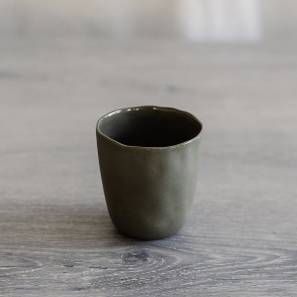 Short Coffee Cup Flax 7.5cm
