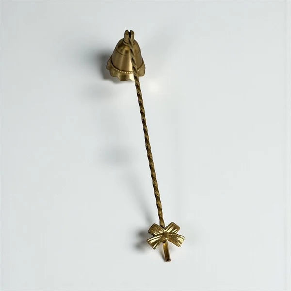 Gold Candle Snuffer with Flat Bow 26cm