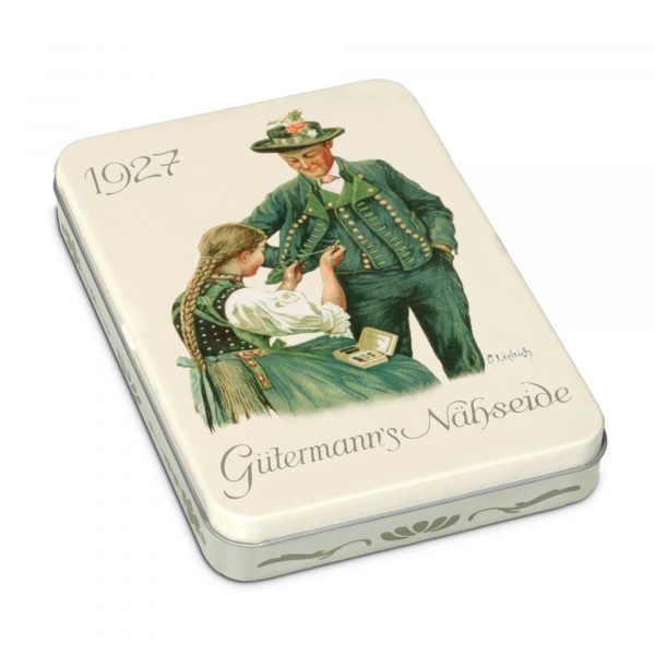 Decorative tin box pastel colour cotton X 8