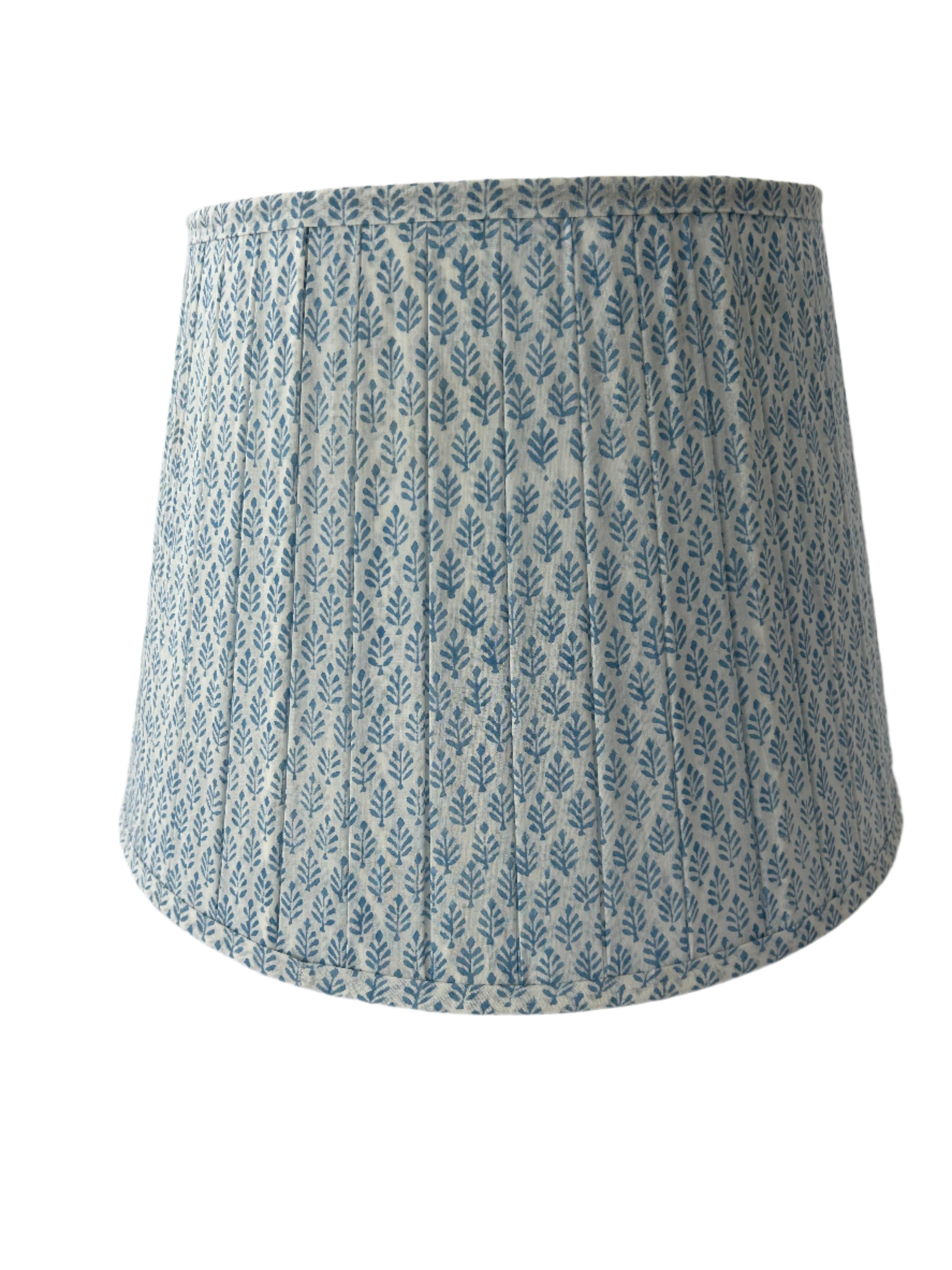 Lamp Shade Block Print Cornflower
