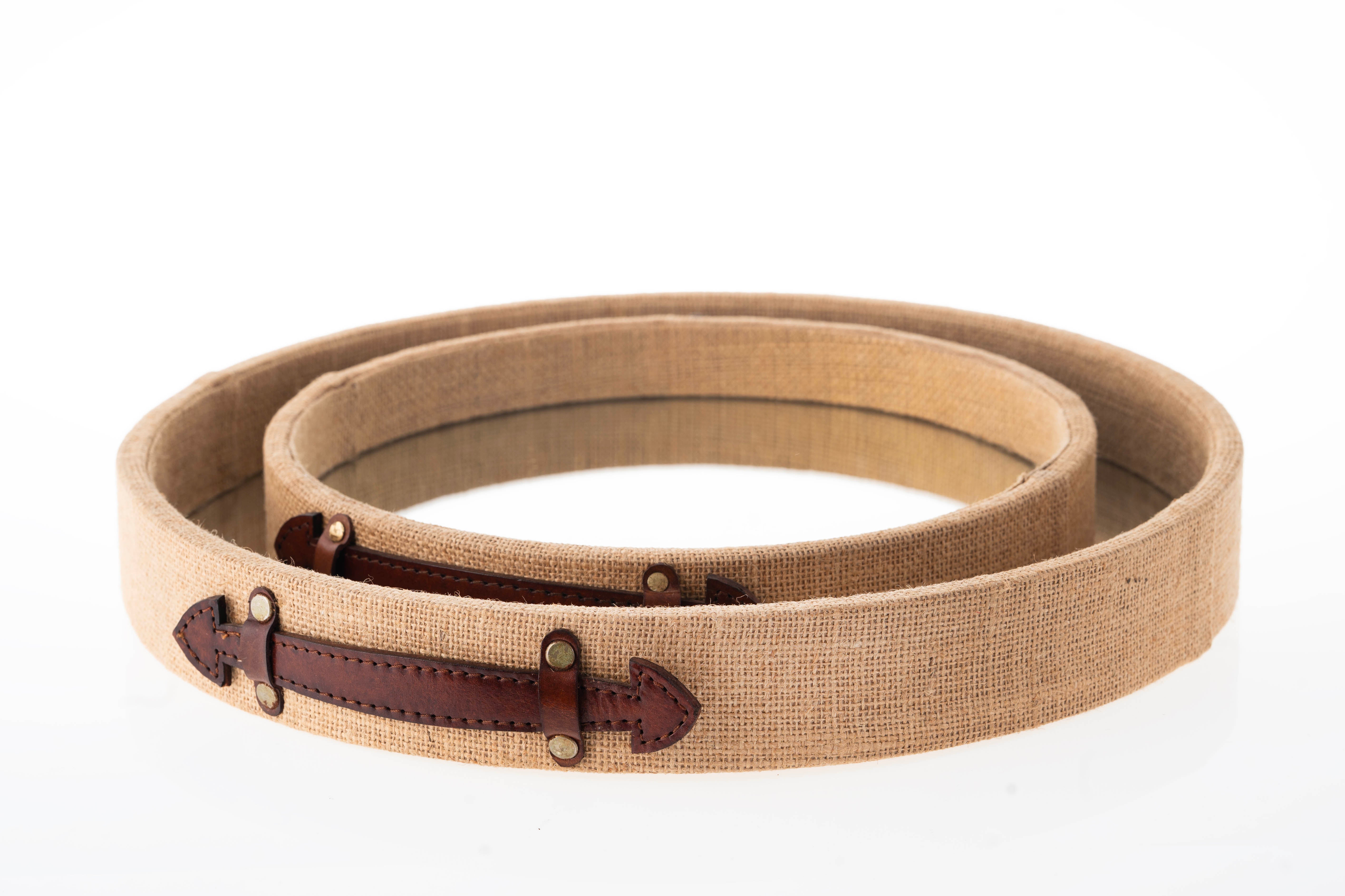 Jute&Leather med round mirrored tray 41cm
