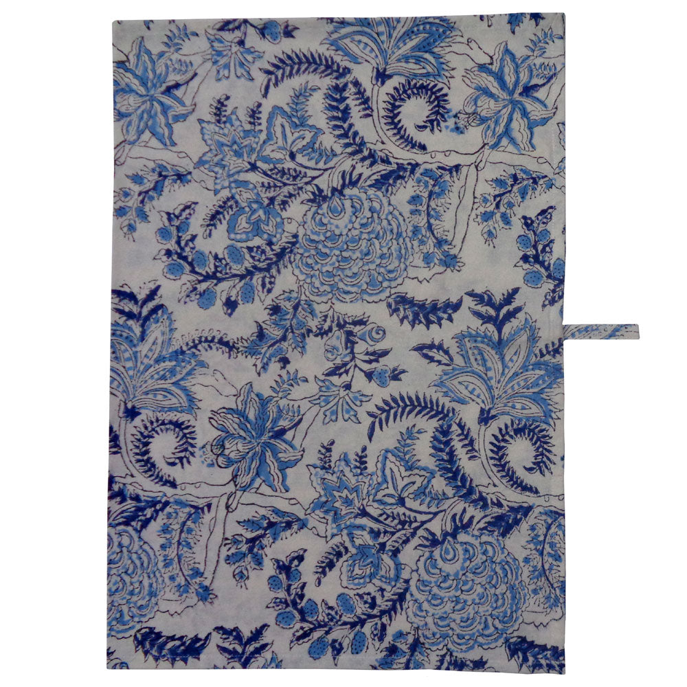 Tea Towel Block Print Palace Blue