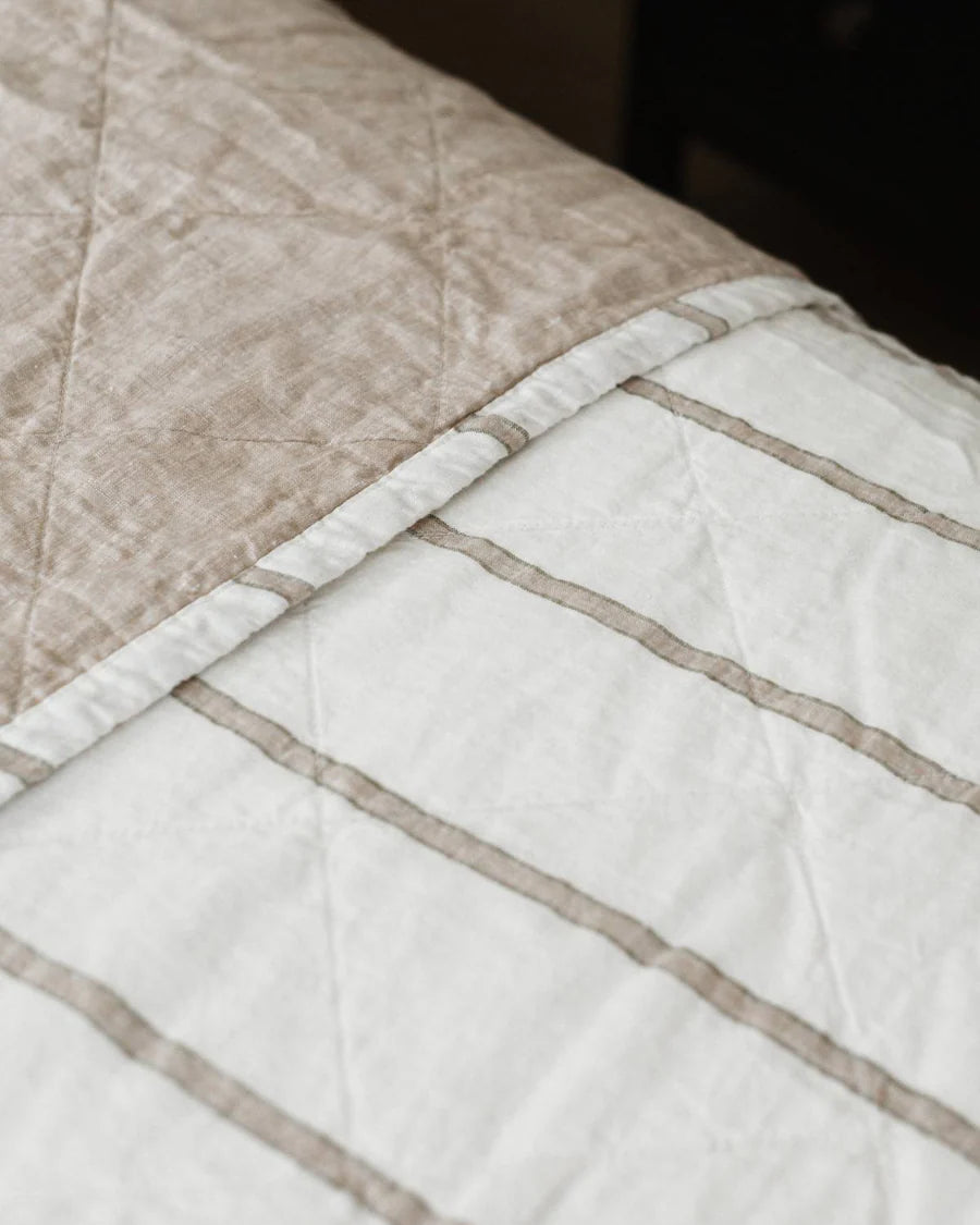 Salt Linen King Quilt Farmhouse White