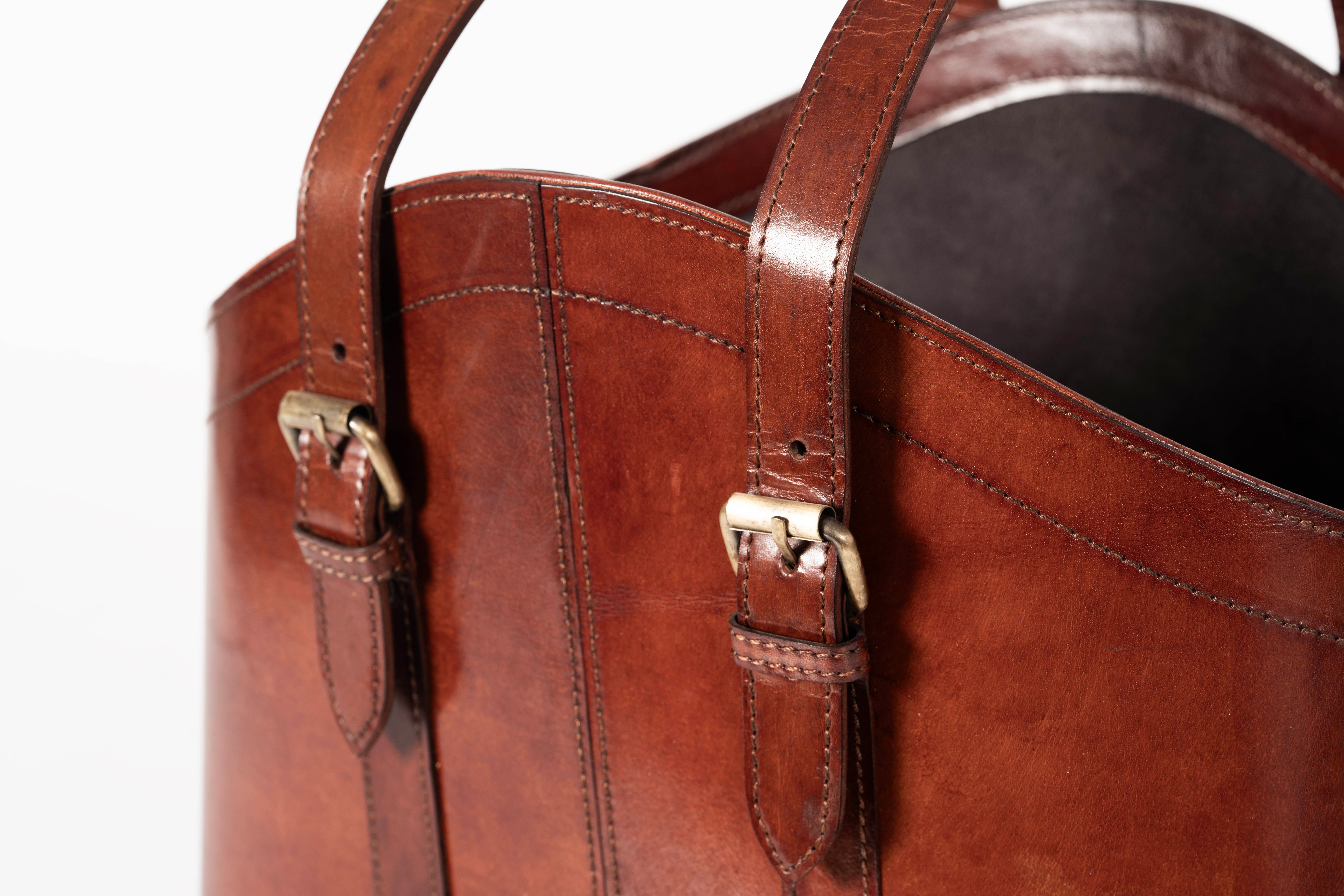 Nantucket Leather Magazine Holder