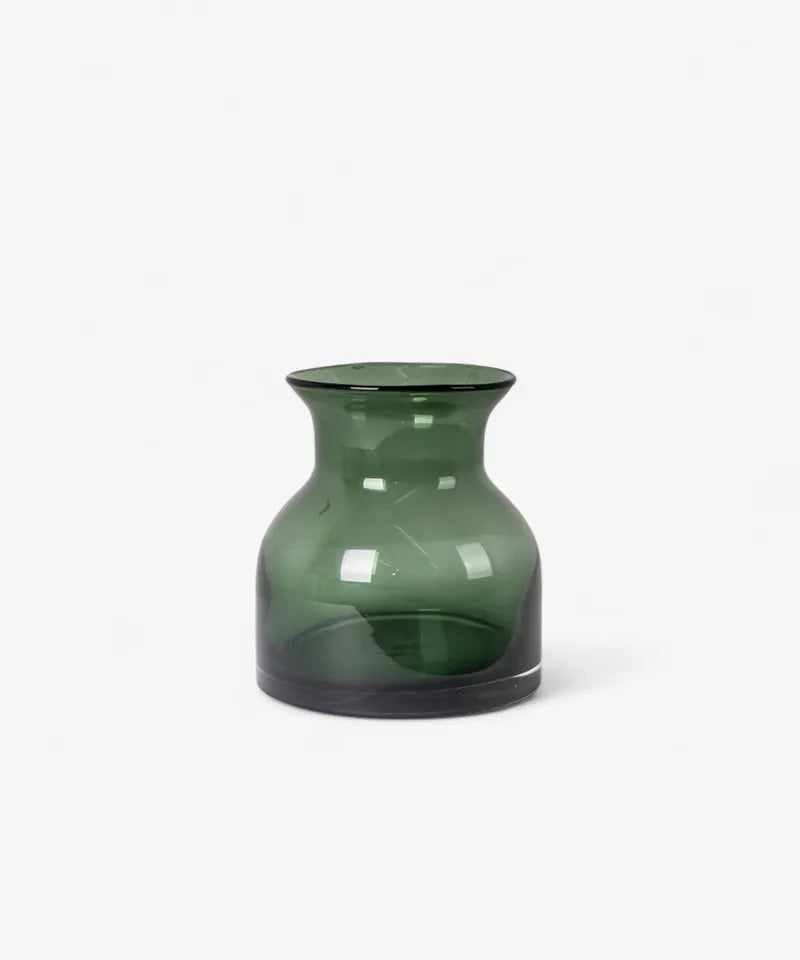 Portobello Green Vase short 18cmLx18cmWx20cmH