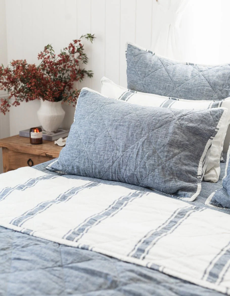 Salt Living Quilt Pillow Sham -Indigo (standard)