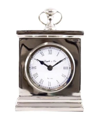 Rectangle Mantle Clock White Face Large Dimensions - 26x15x6
