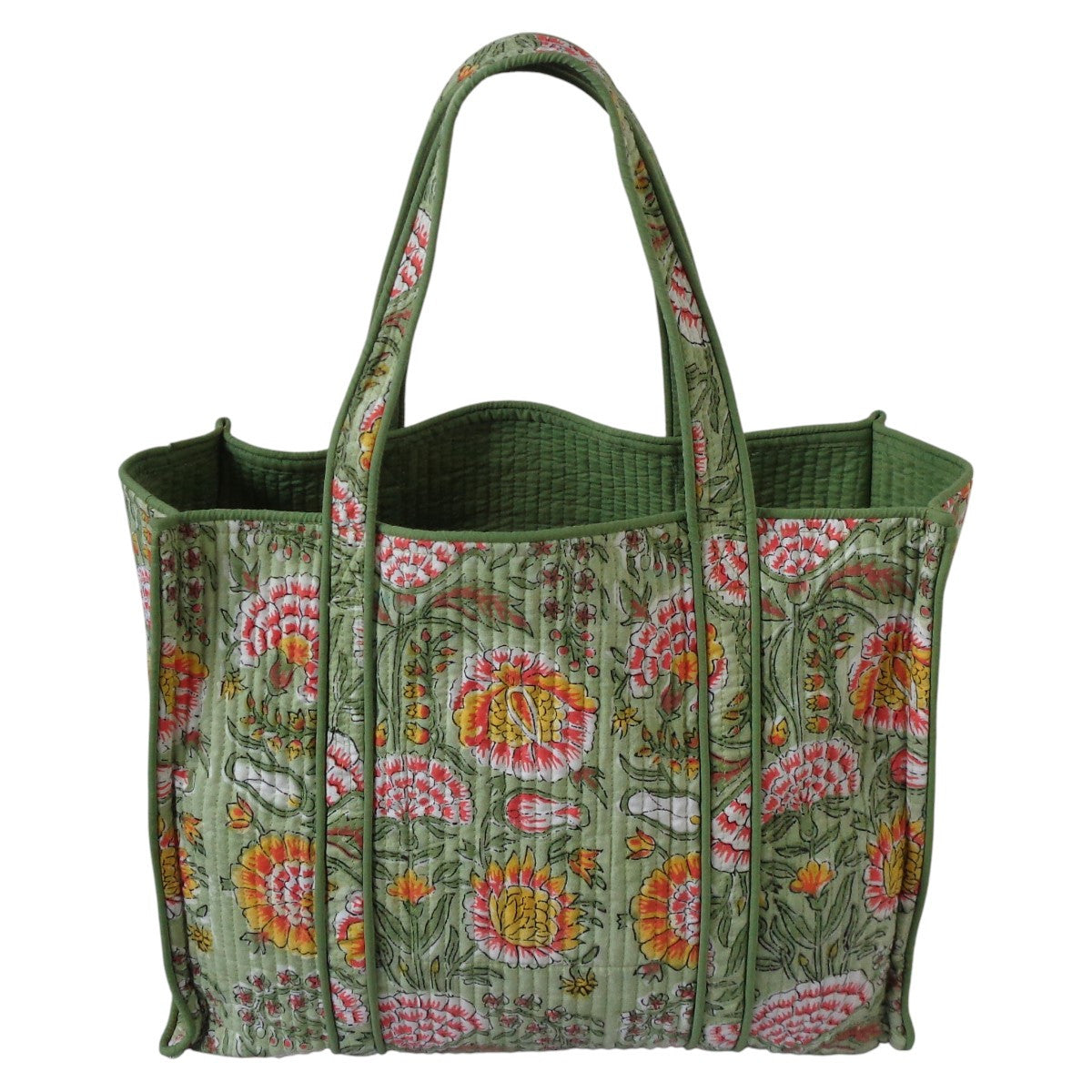 Quilted Tote Bag Reshma Sea Green