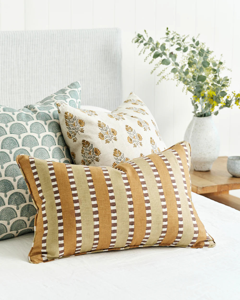 Nori Celadon Linen Cushion 55x55cm
