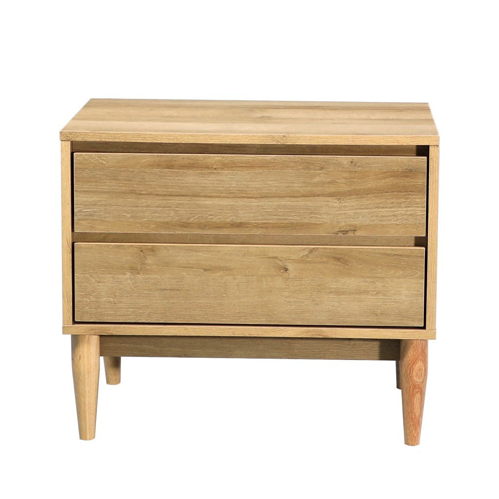 Anderson 2 Drawer Bedside Table OAK