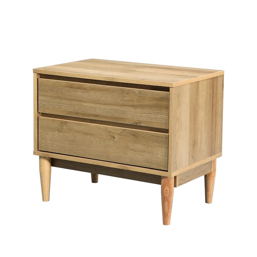 Anderson 2 Drawer Bedside Table OAK