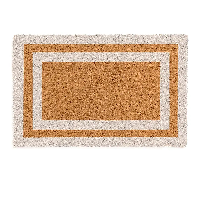 Double stripe coir door mat
